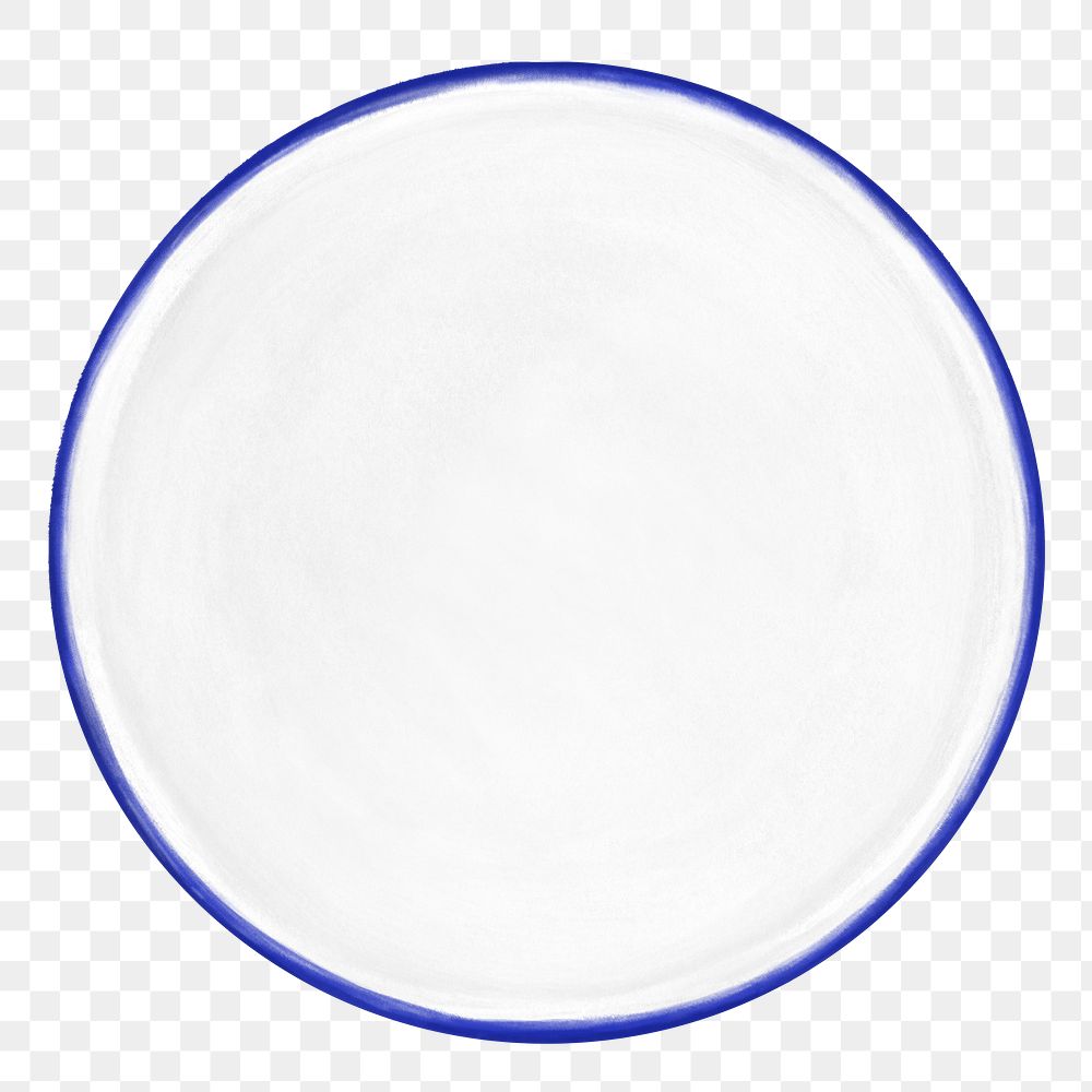 White porcelain dish png, transparent background