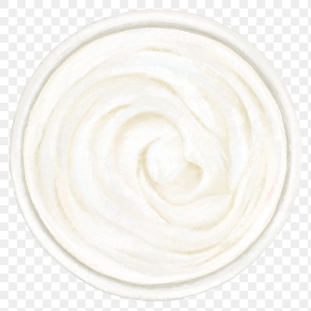 Sour cream dip png, transparent background