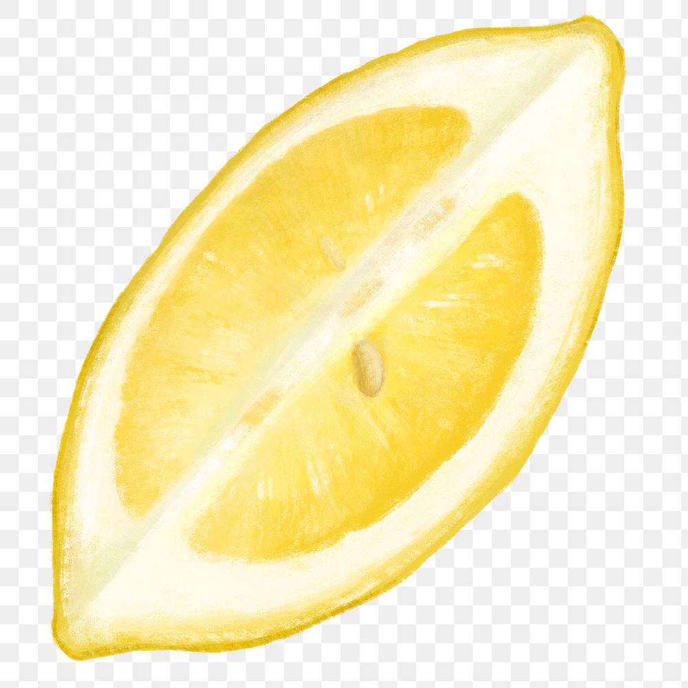 Lemon fruit png sticker, healthy food, transparent background