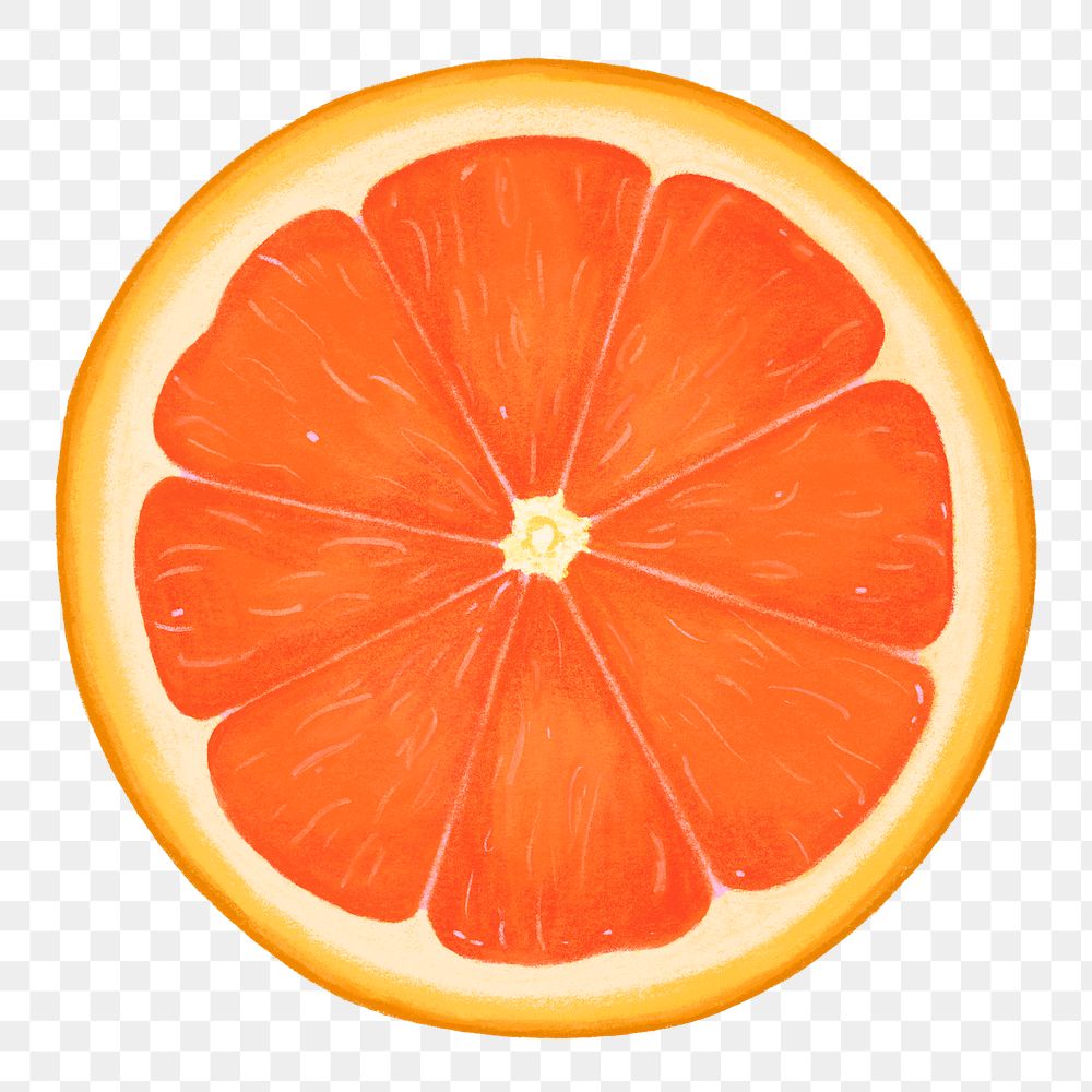 Orange slice fruit png sticker, healthy food, transparent background