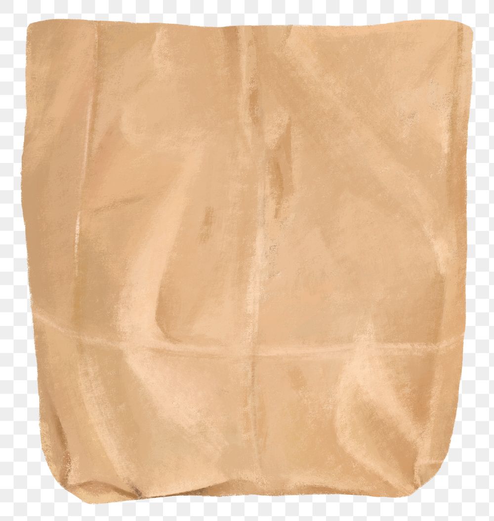 Paper grocery bag png, transparent background