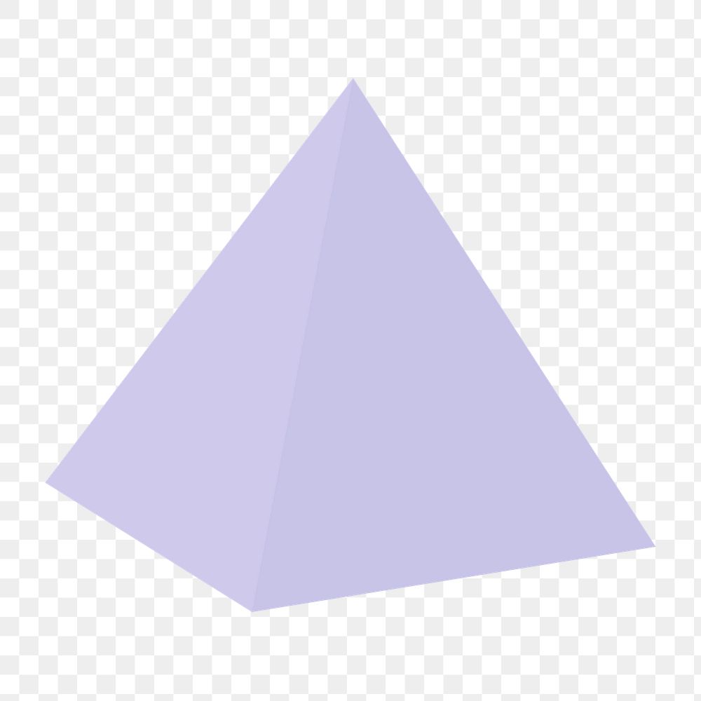 3D pyramid shape png sticker, transparent background