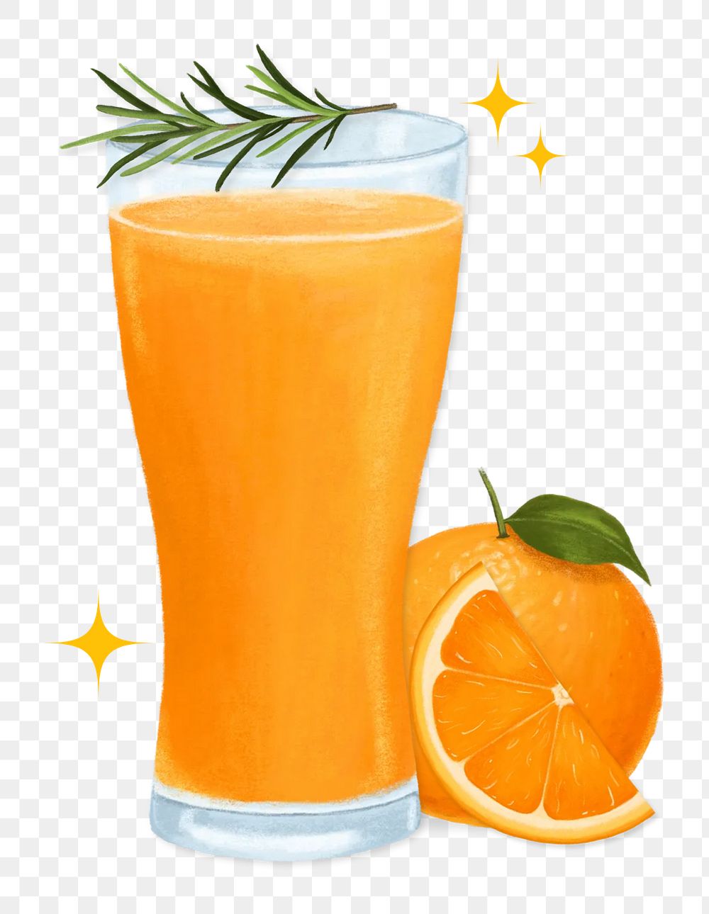 Orange juice png sticker, transparent background