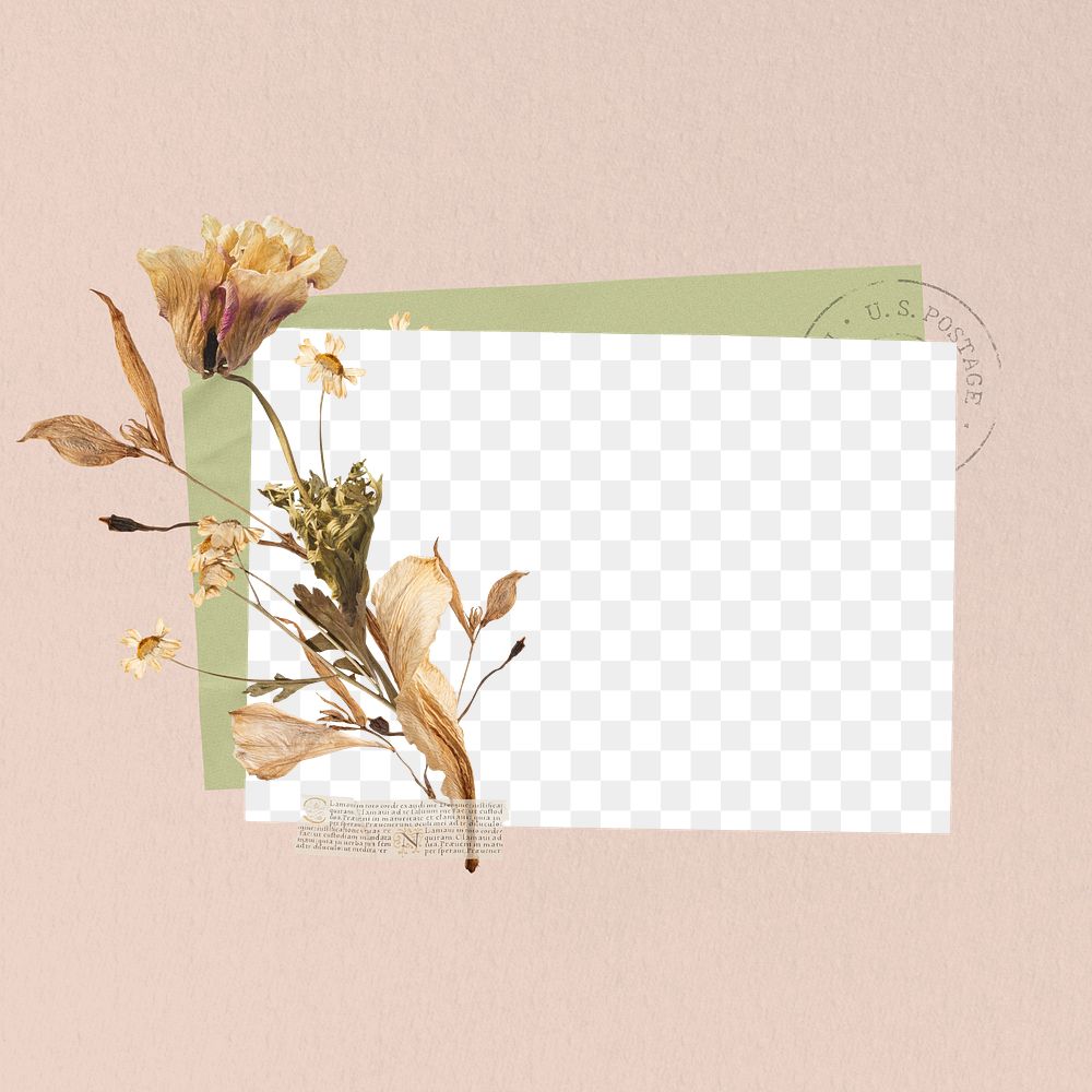 Autumn aesthetic png frame, transparent design