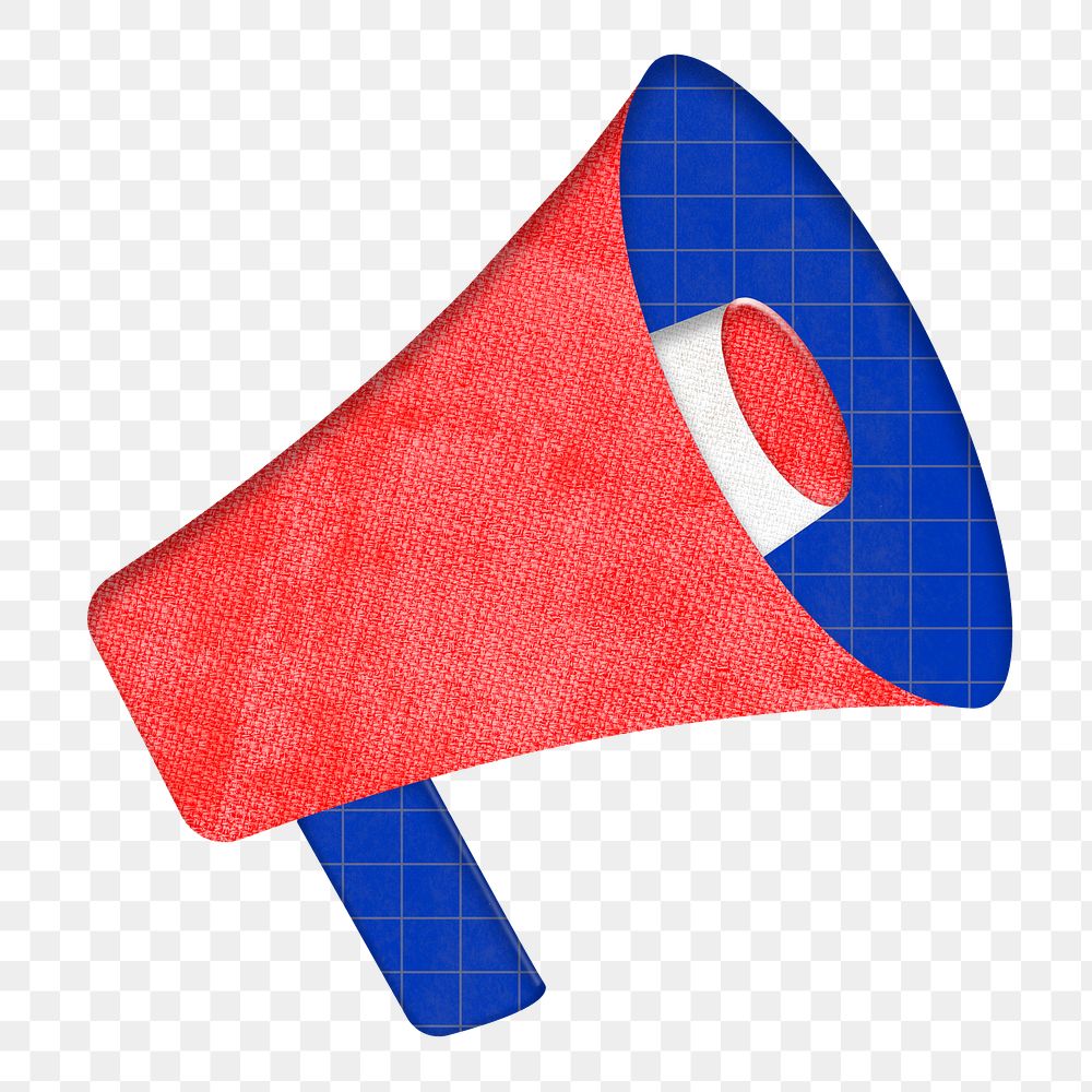 Red megaphone png sticker, transparent background