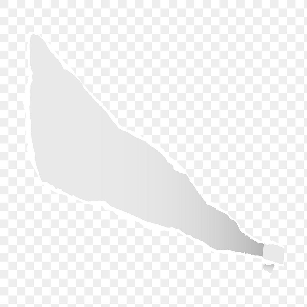 Ripped white paper png, transparent background