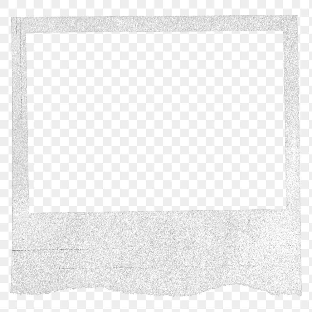 Instant film frame png, transparent background