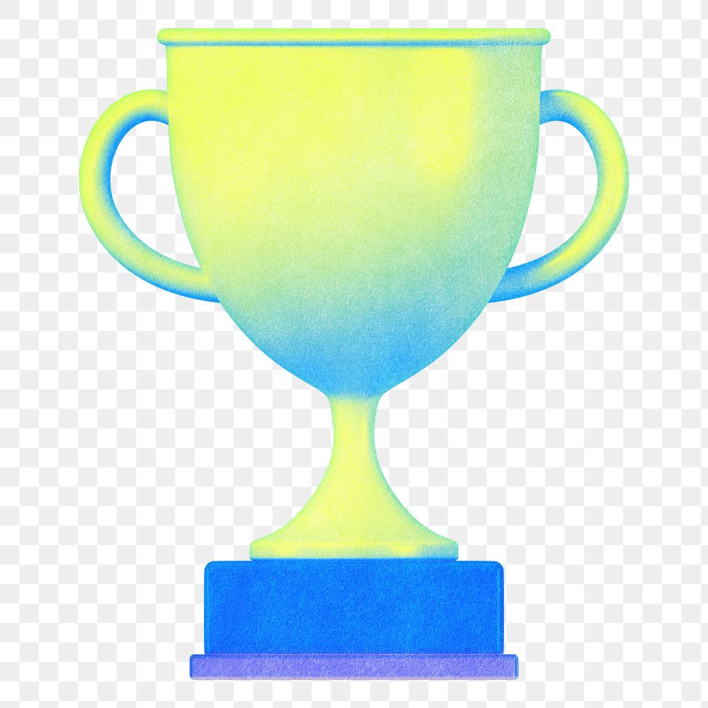 Award trophy png, transparent background