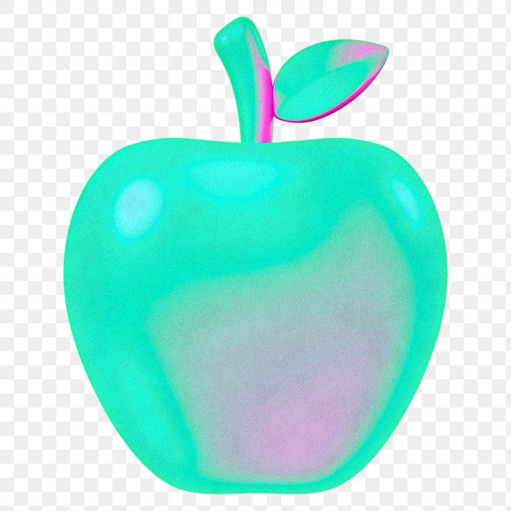 Green apple png, transparent background