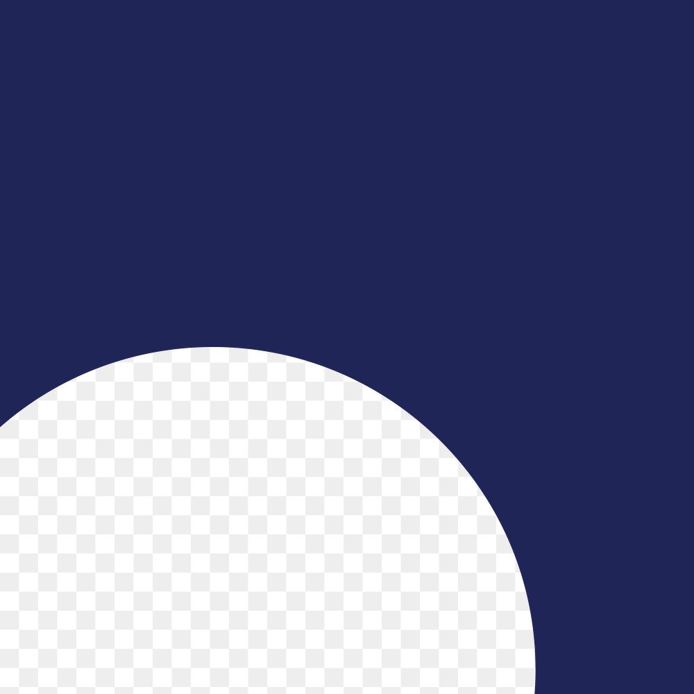 PNG navy blue semicircle, geometric shape, transparent design