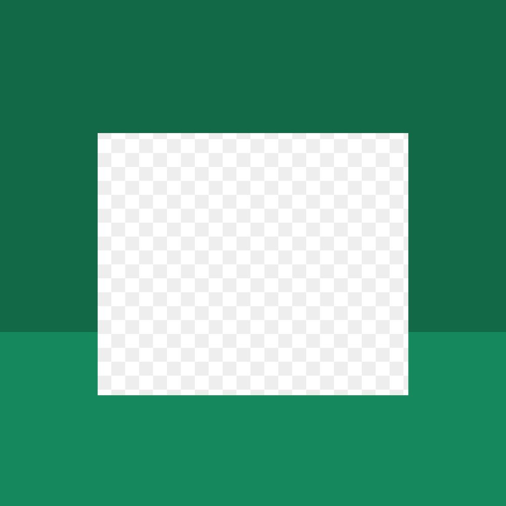 Green rectangle png geometric shape, transparent design