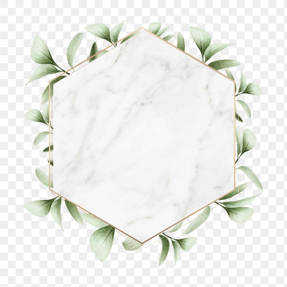 Marble png frame, transparent background