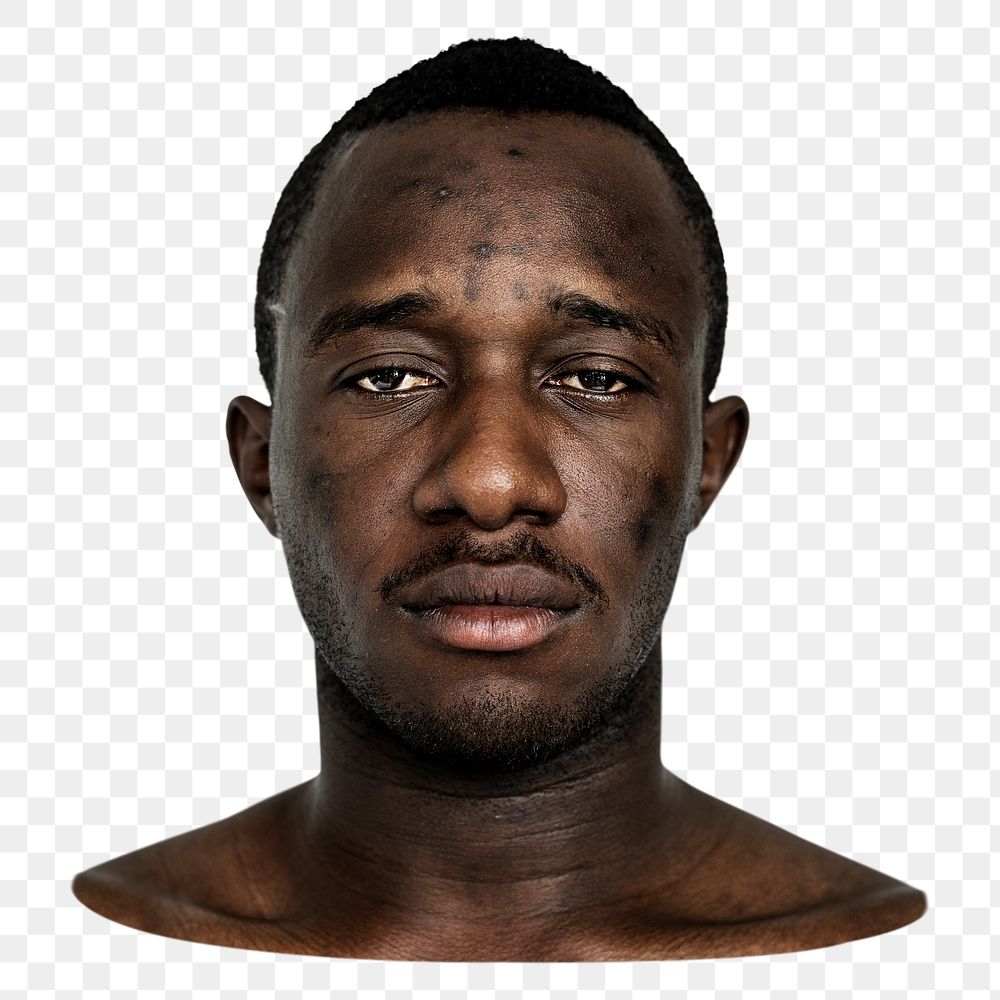 African man png element, transparent background