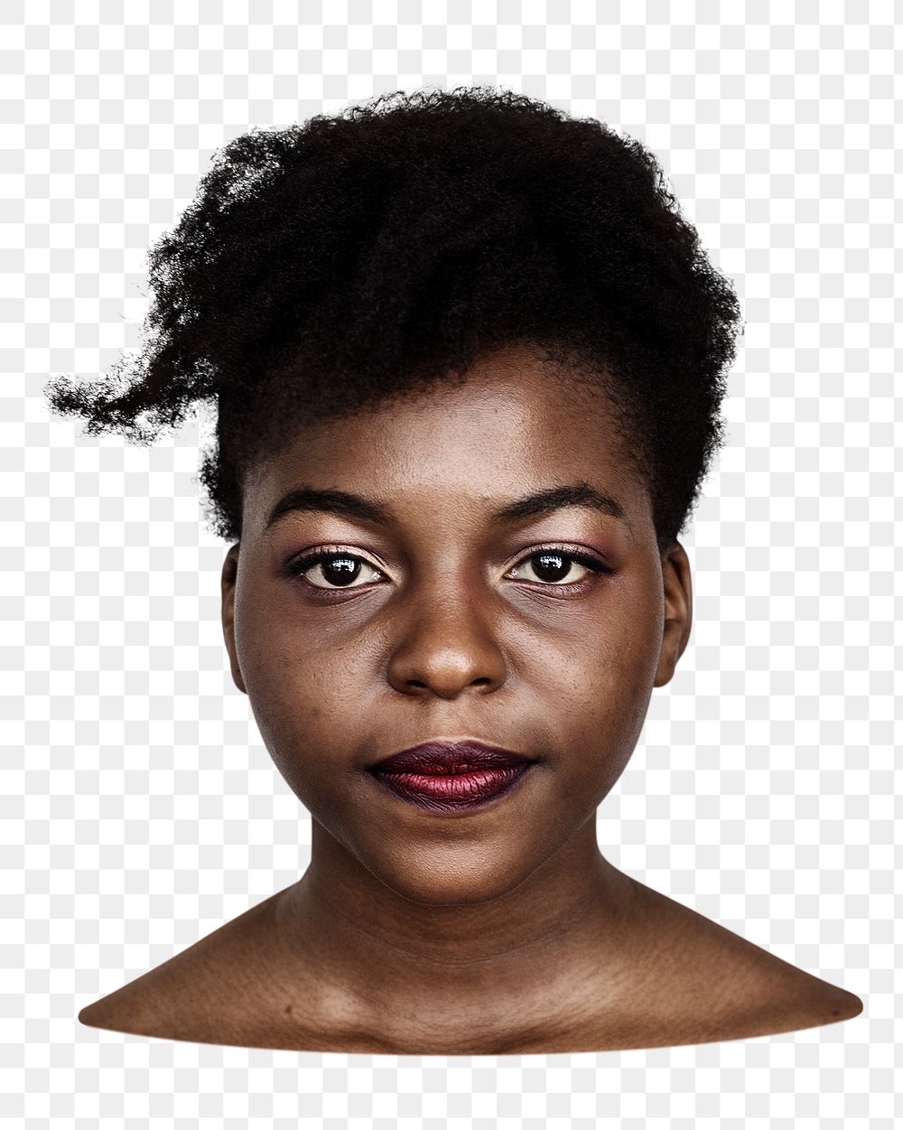 African woman png element, transparent background