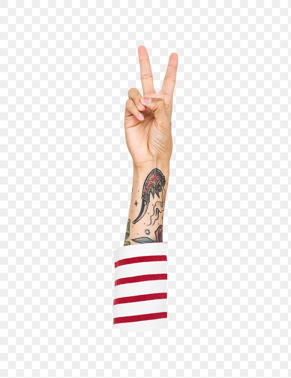 Peace png hand sign, transparent background