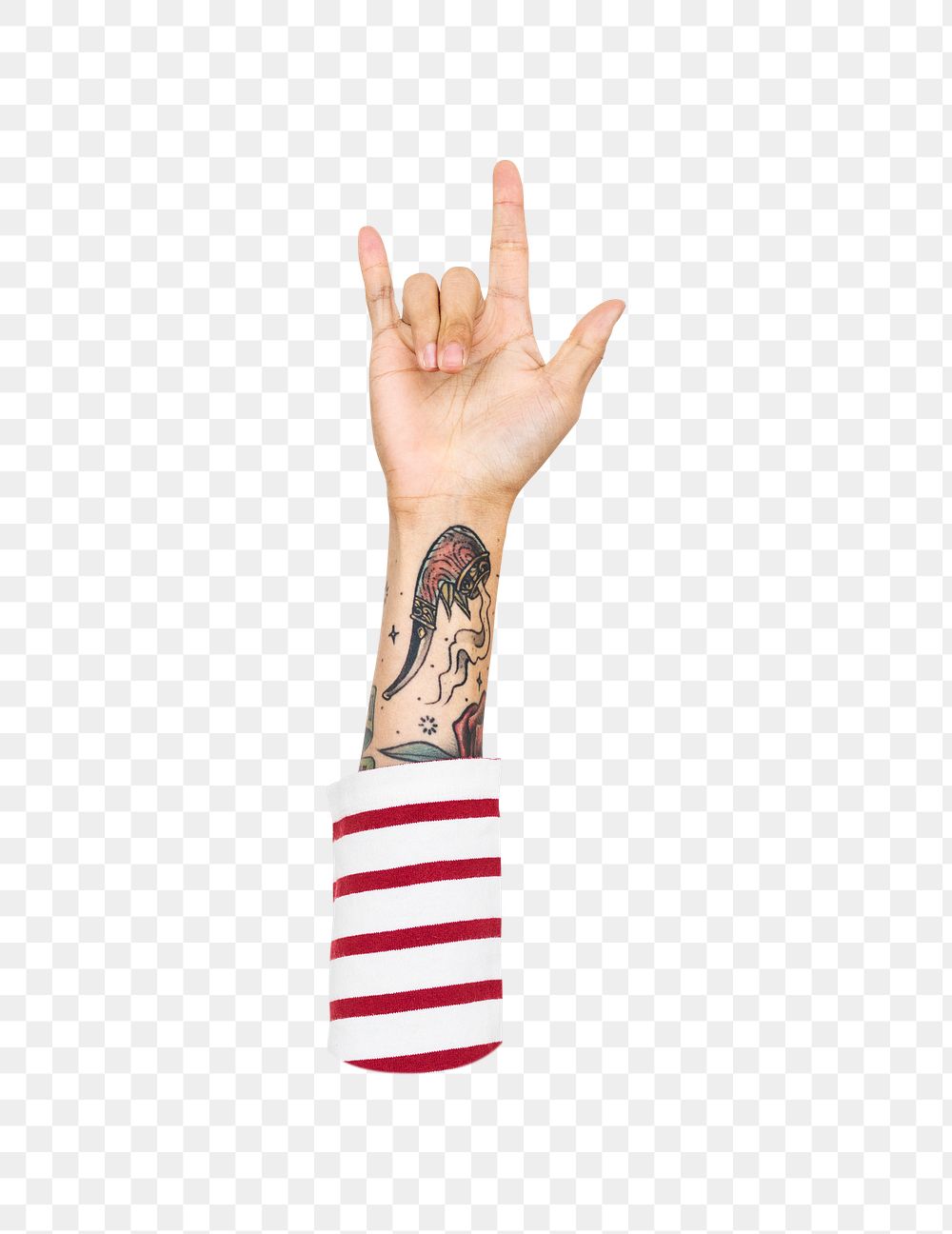 ILY png hand sign, transparent background