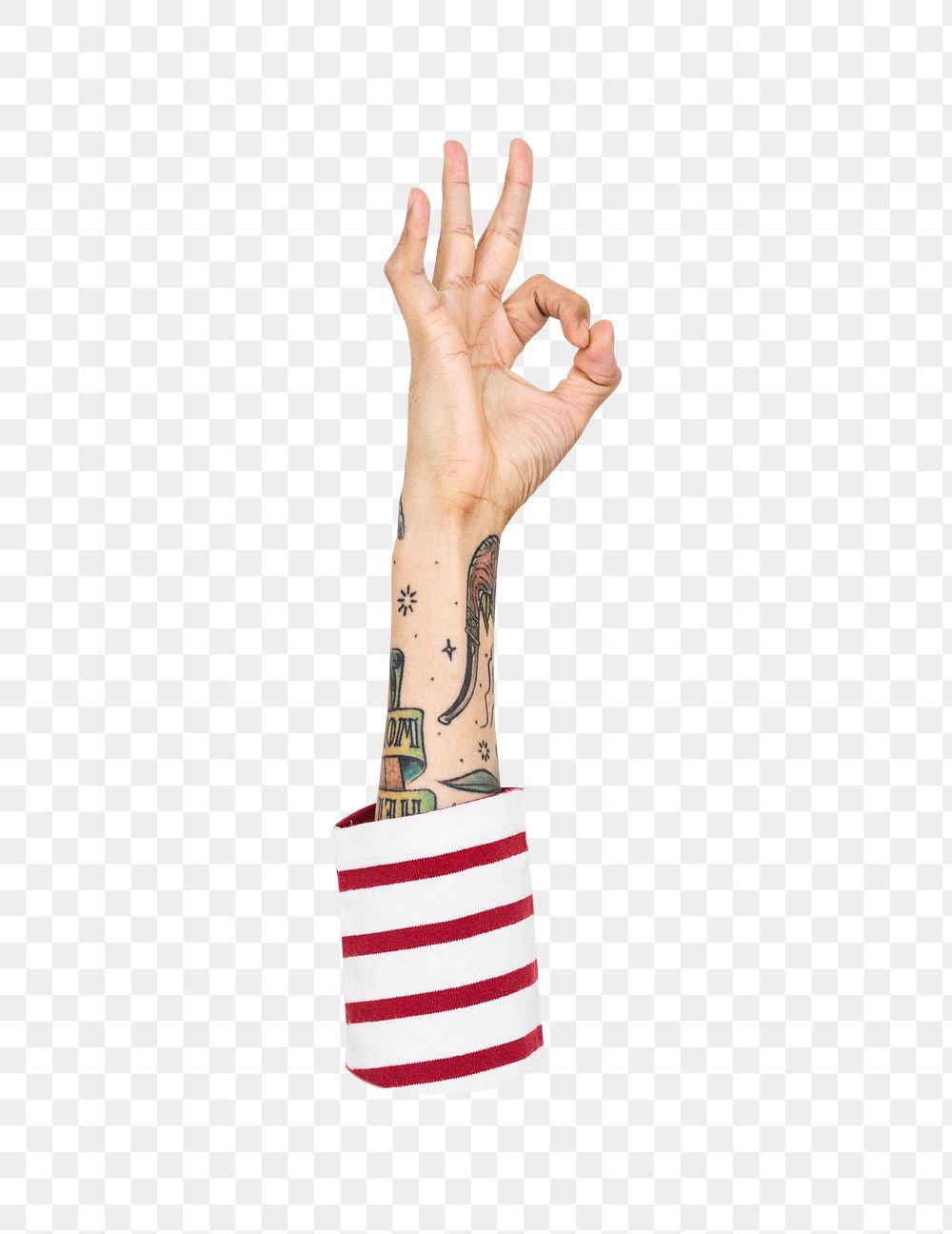 Okay png hand sign, transparent background