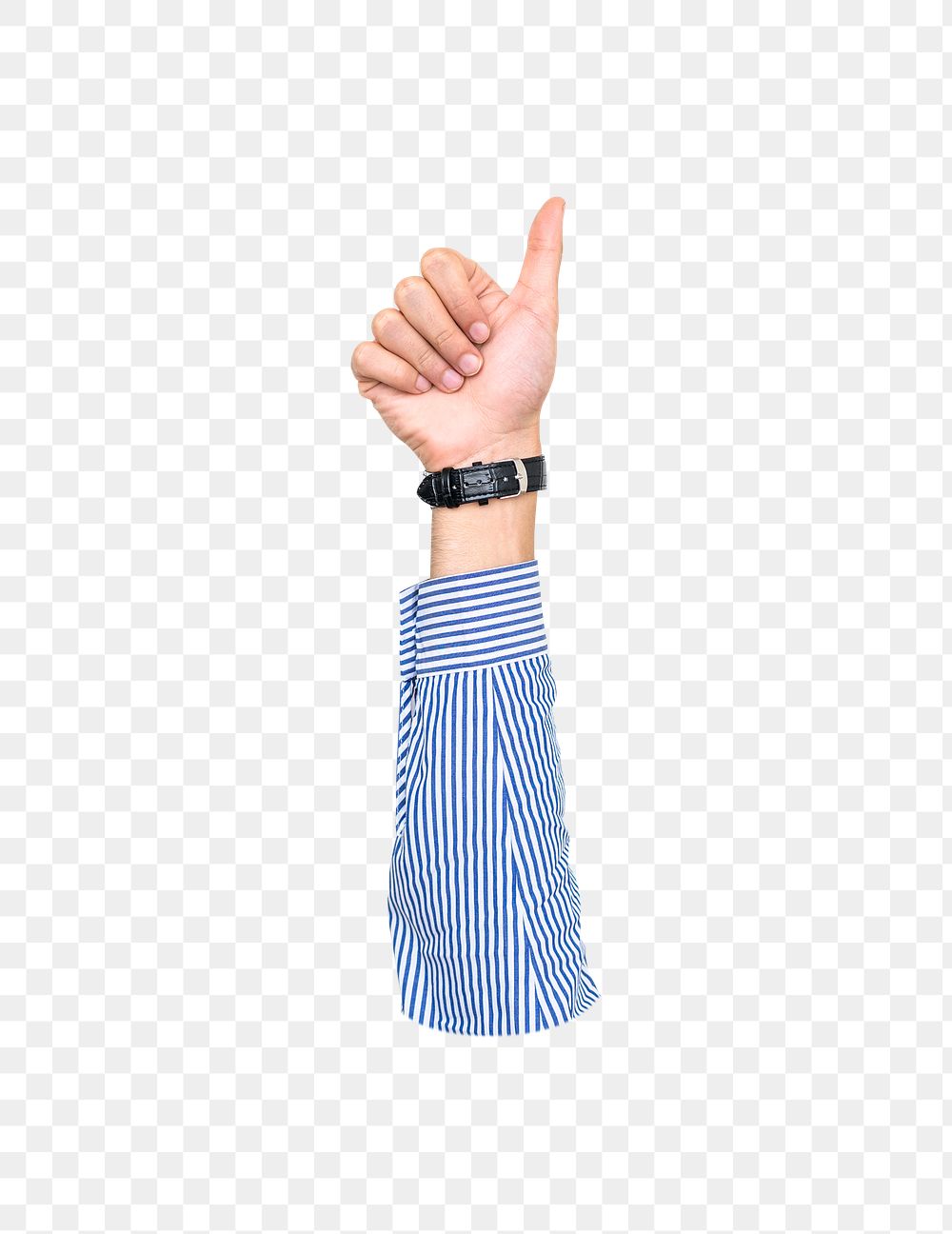 Thumbs up png hand sign, transparent background