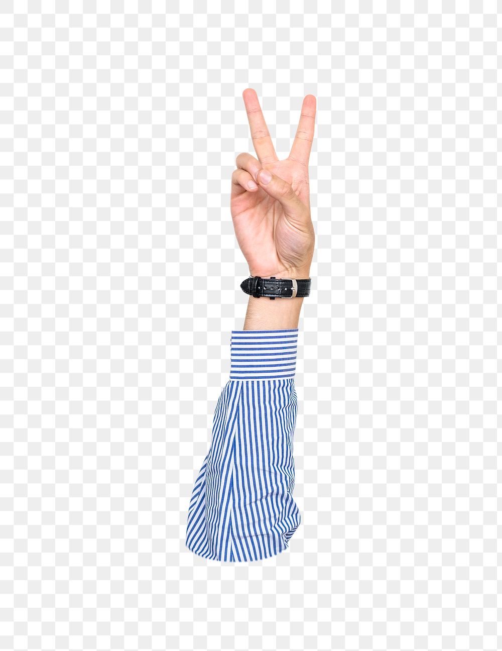 Peace png hand sign, transparent background