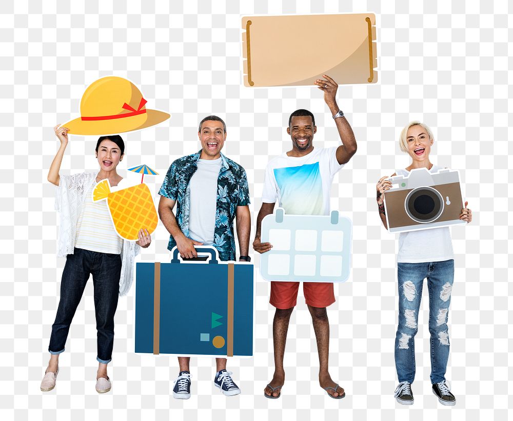 Summer trip png element, transparent background