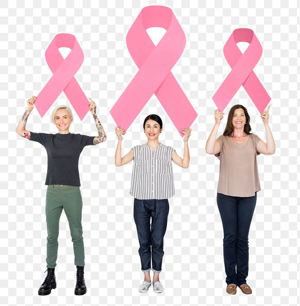 Breast cancer awareness png element, transparent background