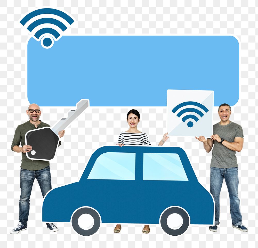 Car technology png element, transparent background