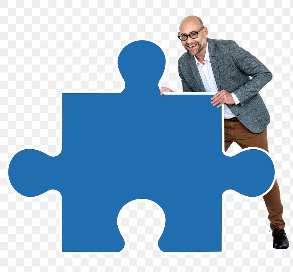 Jigsaw png element, transparent background