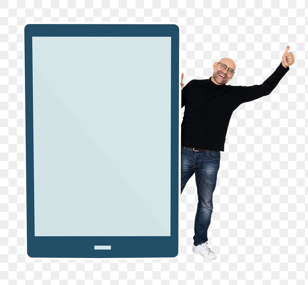 Digital device png element, transparent background