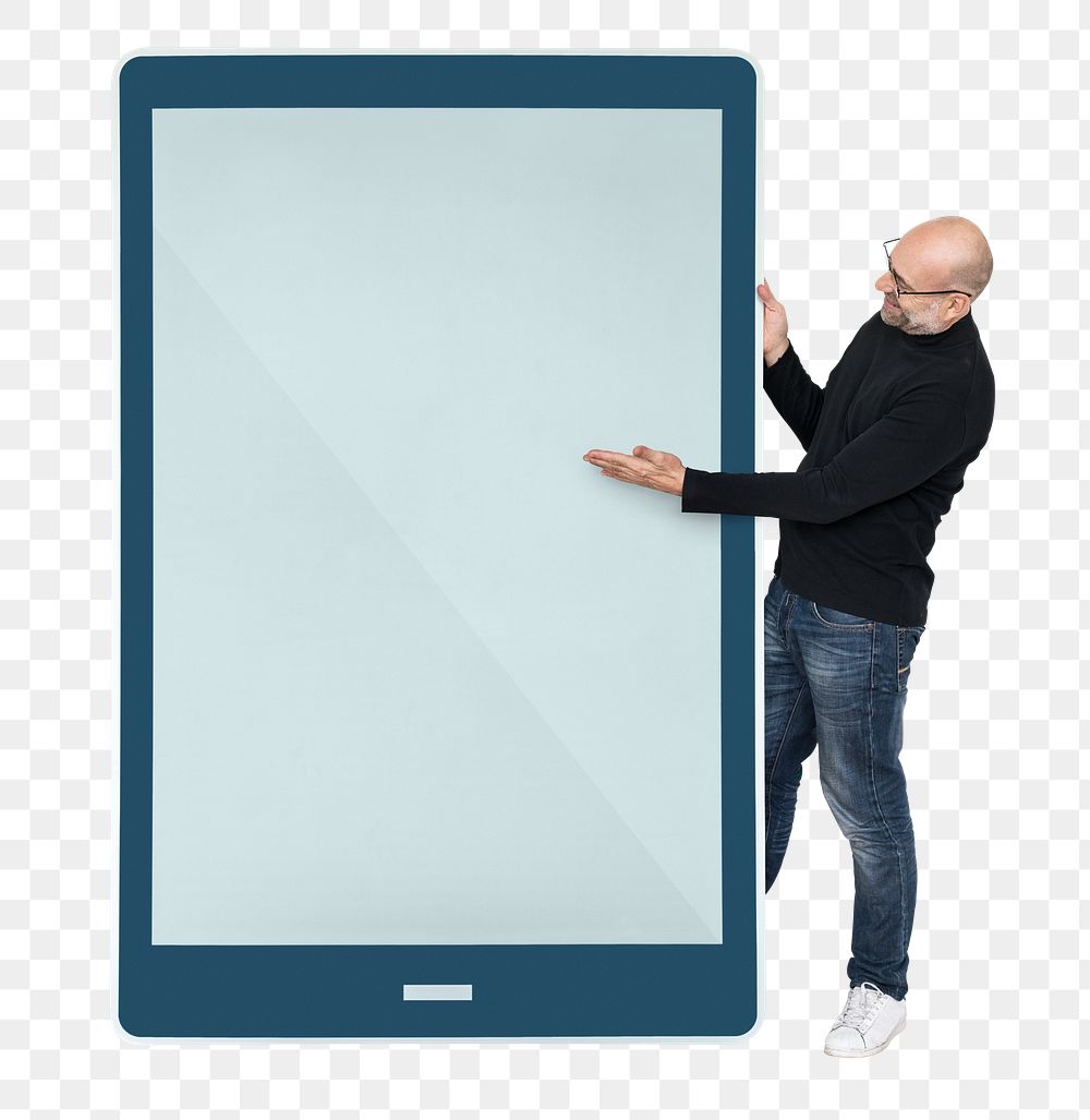 Digital device png element, transparent background