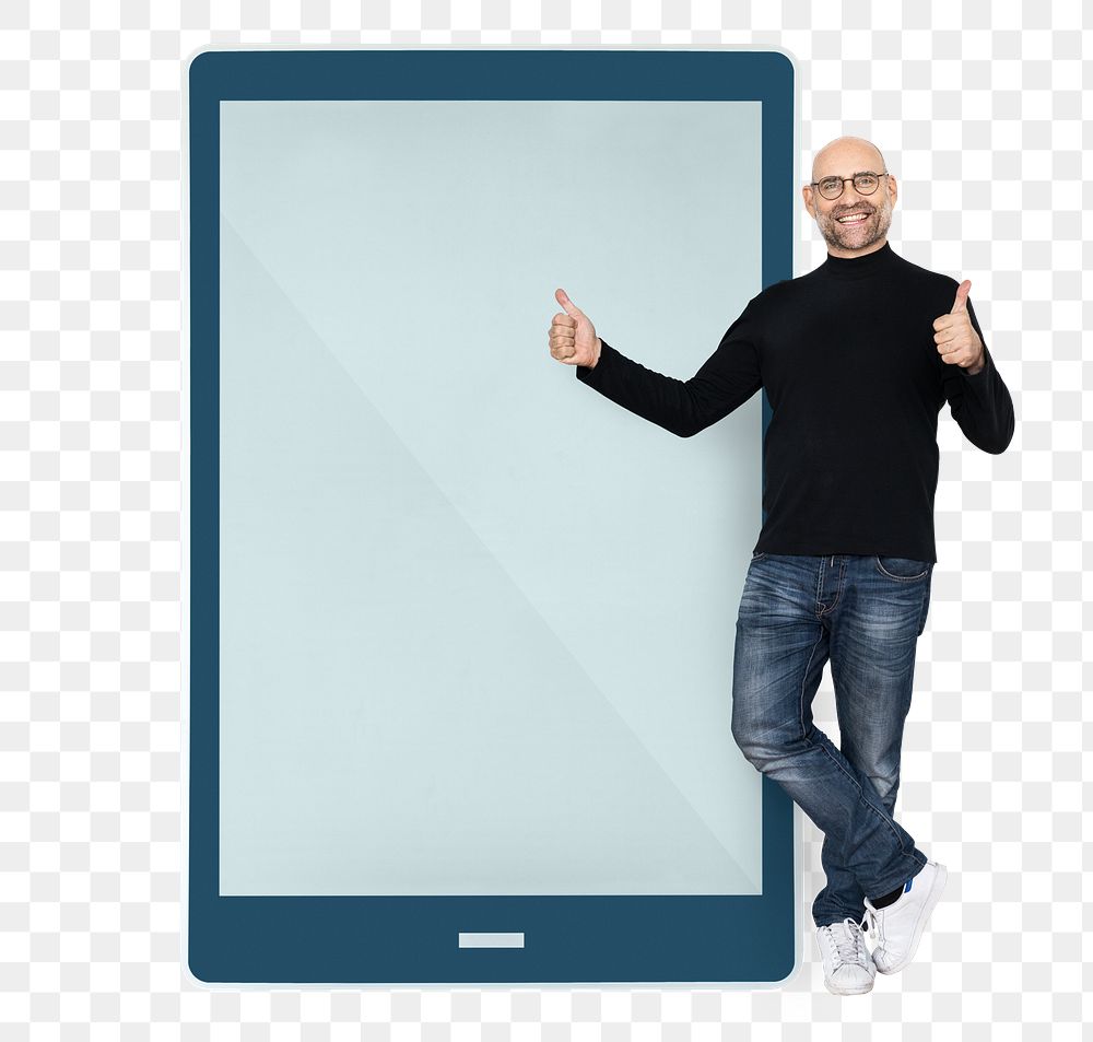 Digital device png element, transparent background