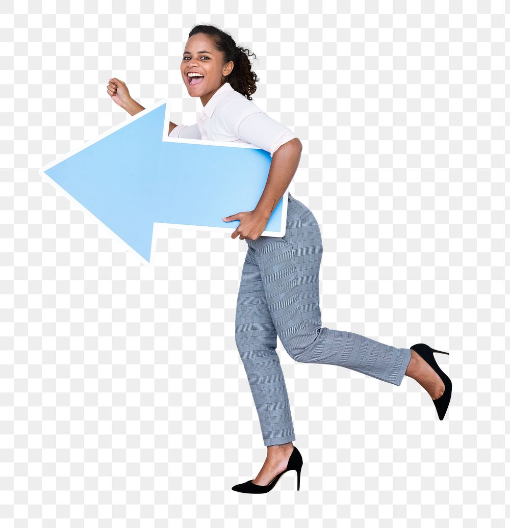 Business arrow png element, transparent background