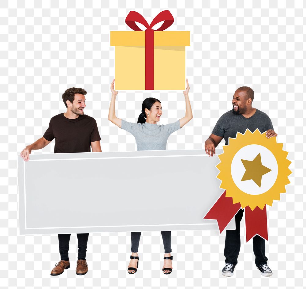 Gift voucher png element, transparent background