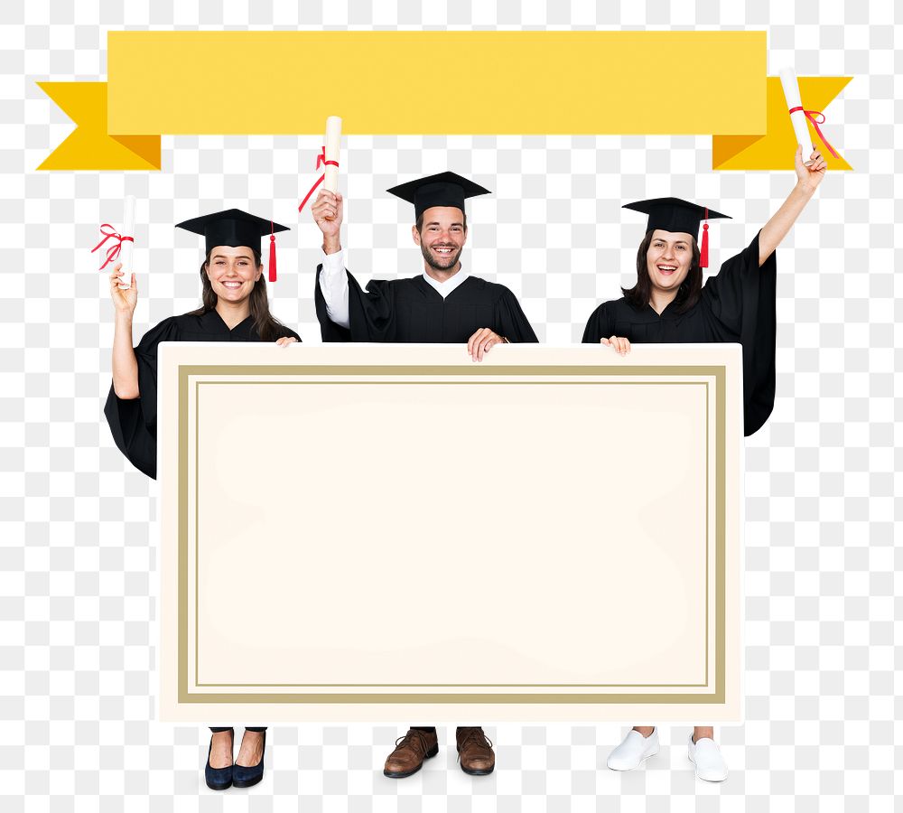 Graduation png element, transparent background