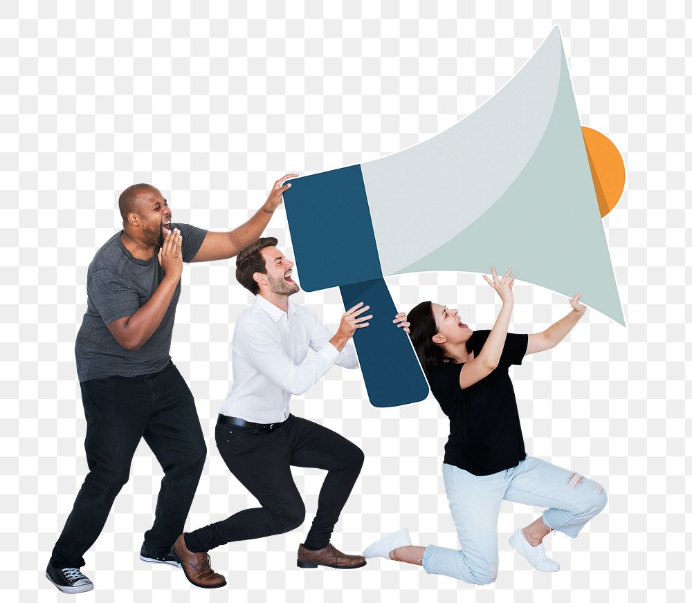 Megaphone png element, transparent background