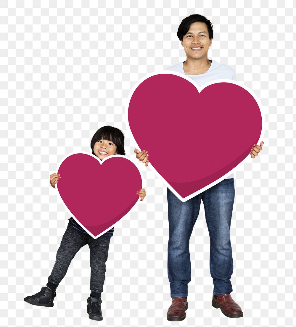 Happy family png element, transparent background