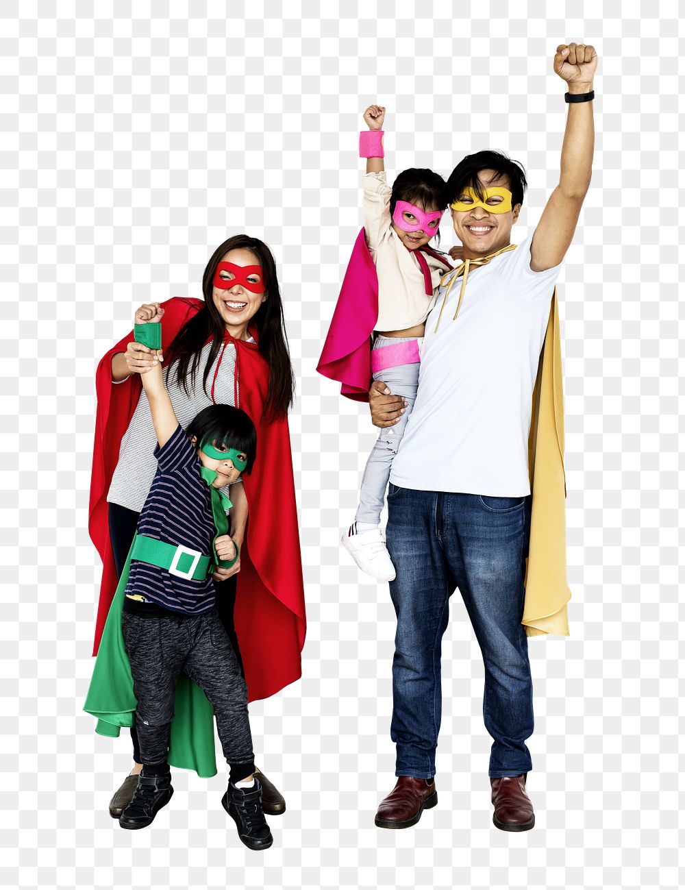 Superhero family png element, transparent background