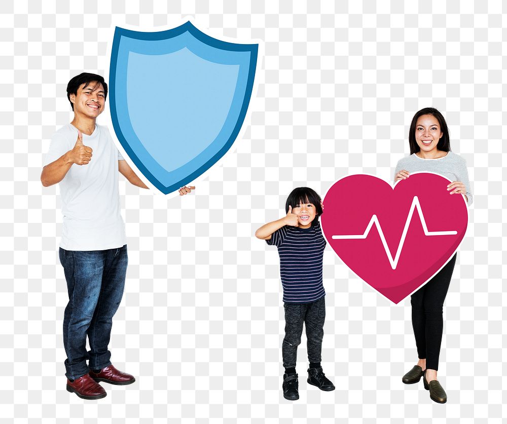 Family insurance png element, transparent background