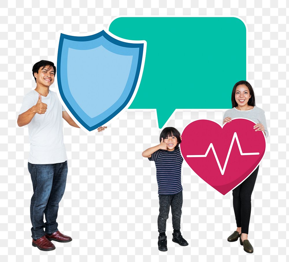 Family insurance png element, transparent background