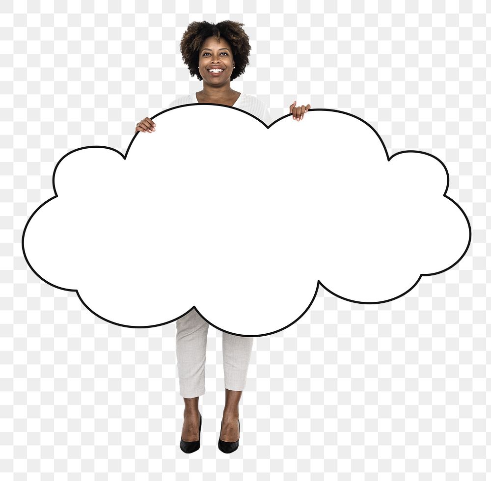 Speech cloud png element, transparent background