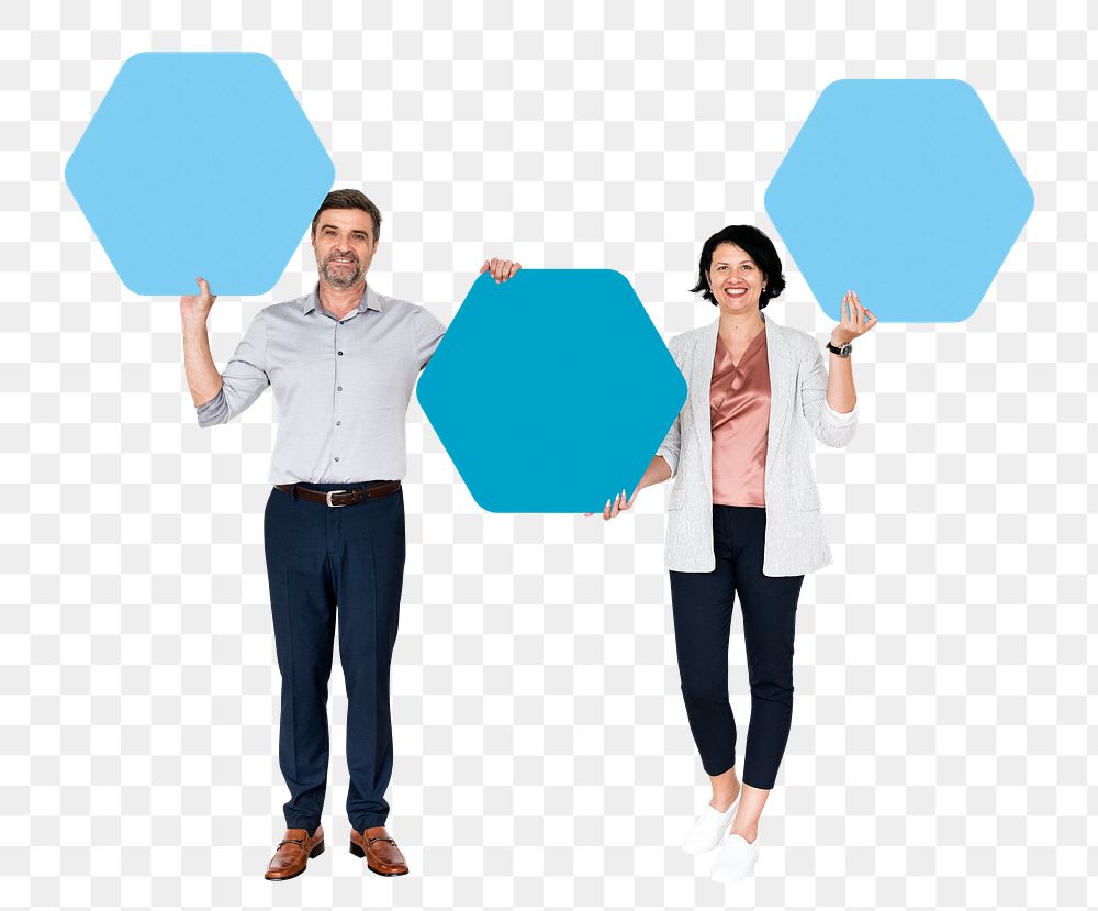 Hexagon chart png element, transparent background