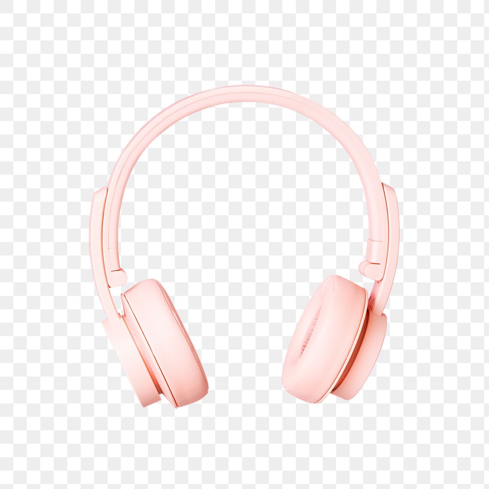 PNG pink  headphones  transparent background