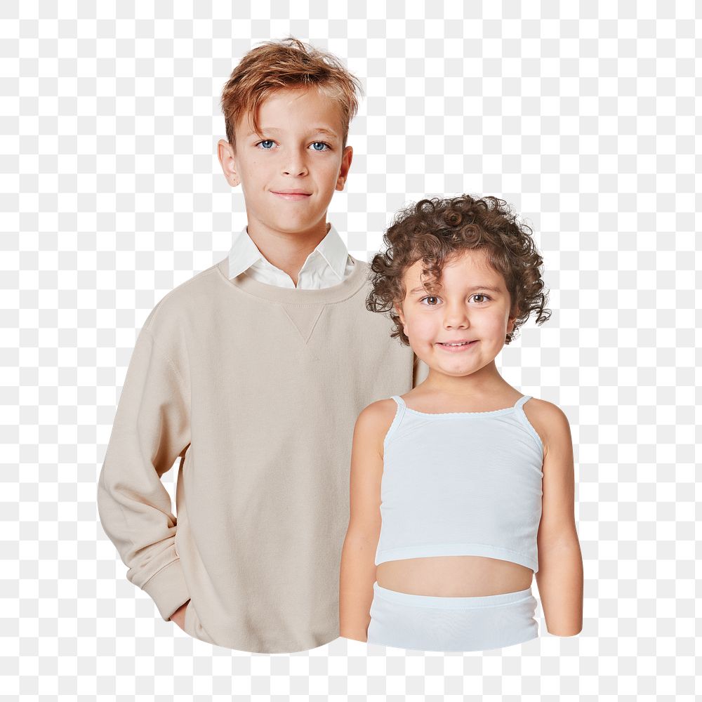 Png kid's minimal fashion,  transparent background