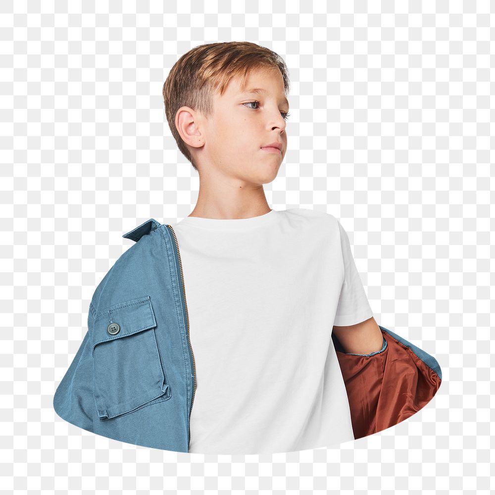 Png boy wearing jacket,  transparent background