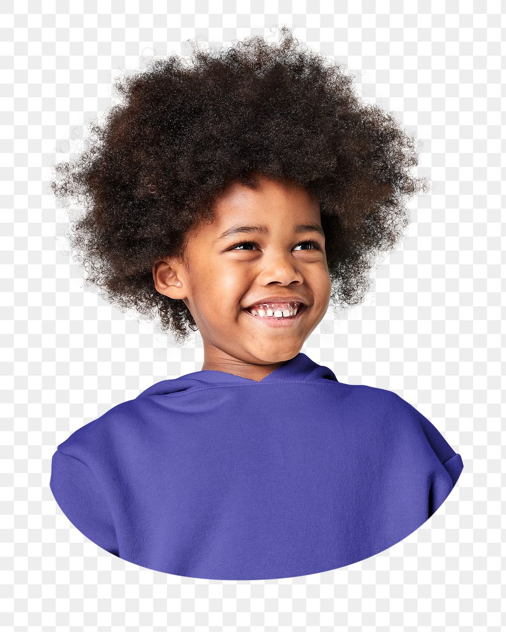 Happy png African Amercian child,  transparent background