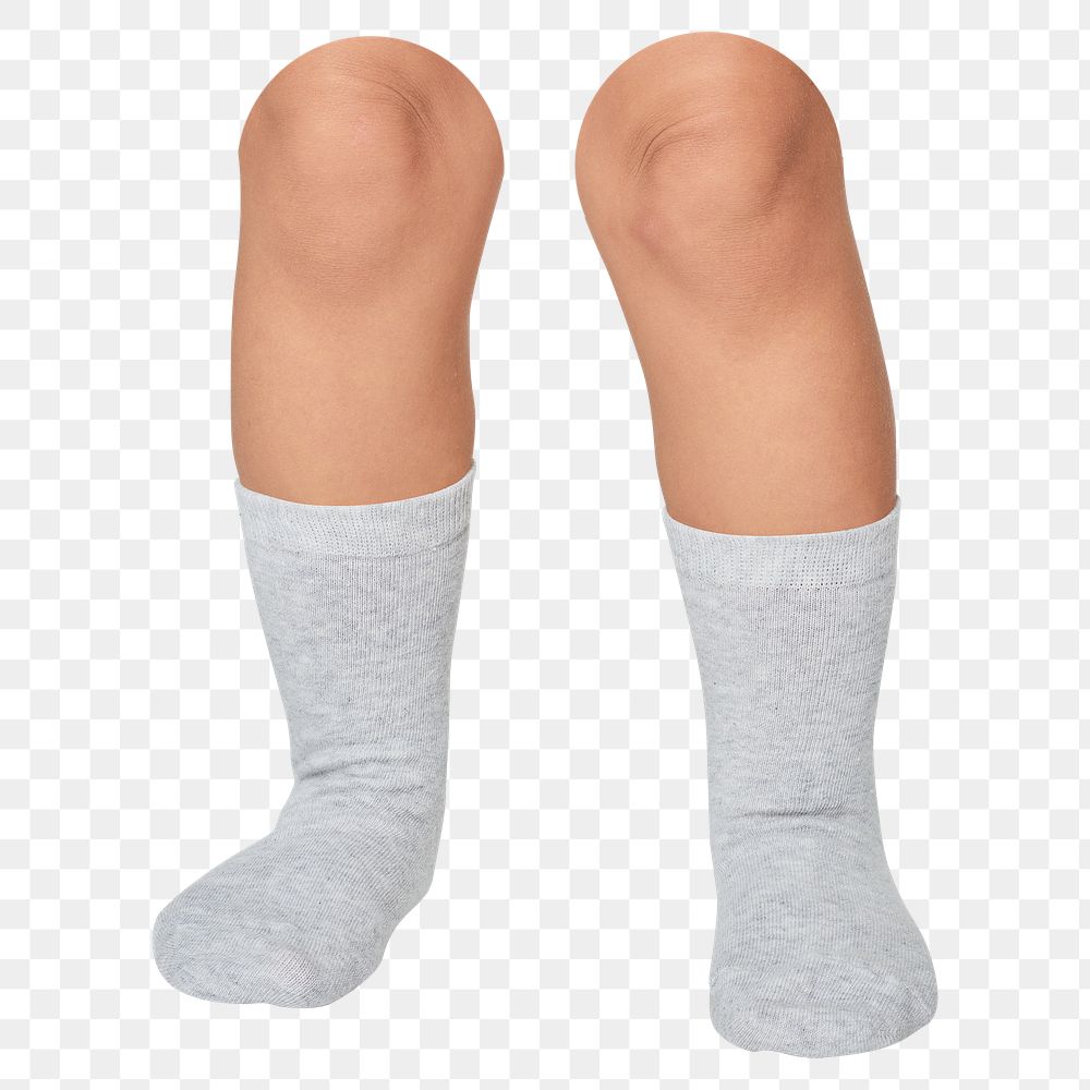 Kid's Gray socks png transparent background