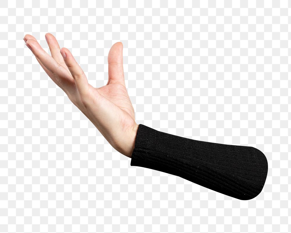 Hand gesture png presenting, transparent background