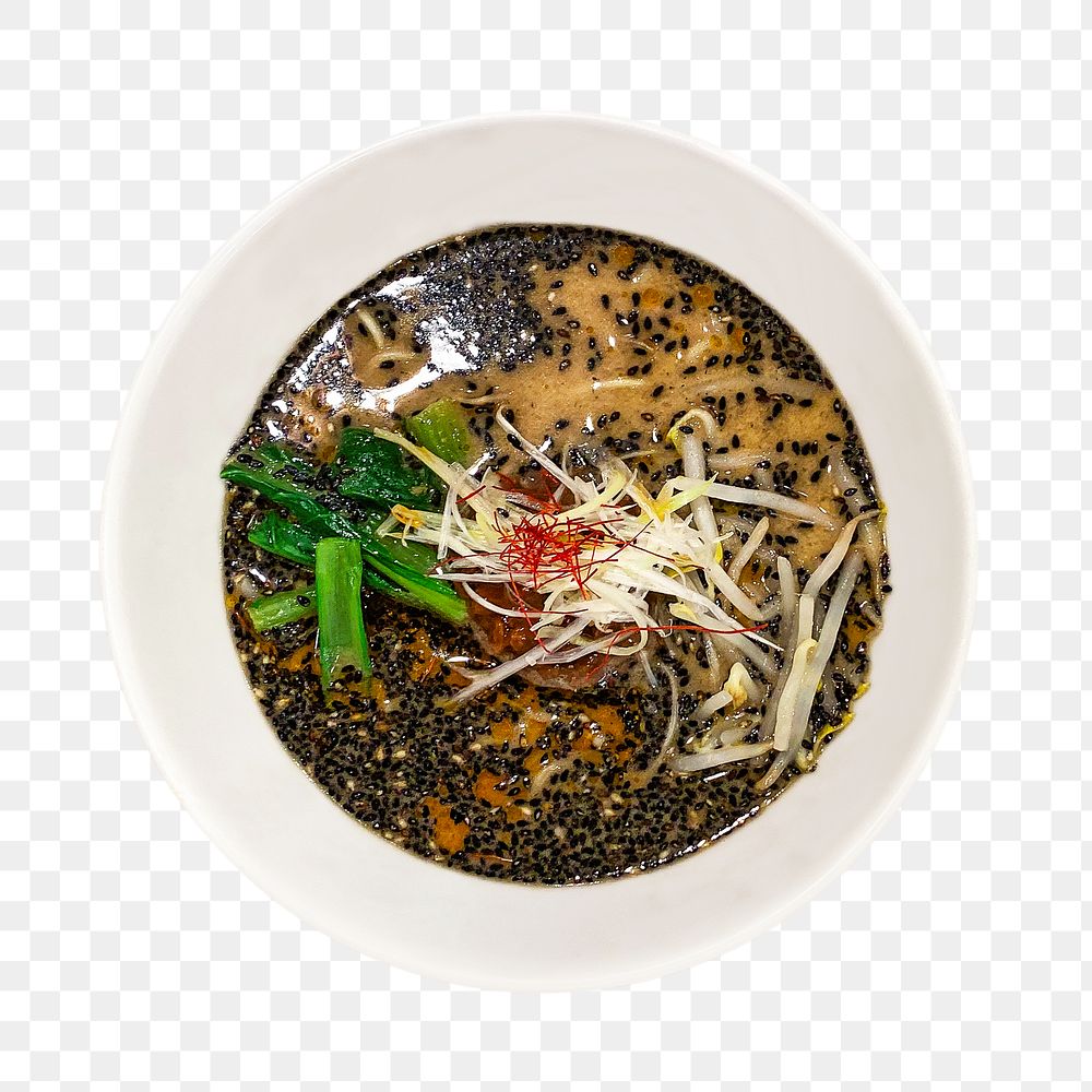PNG vegan ramen meal, collage element, transparent background