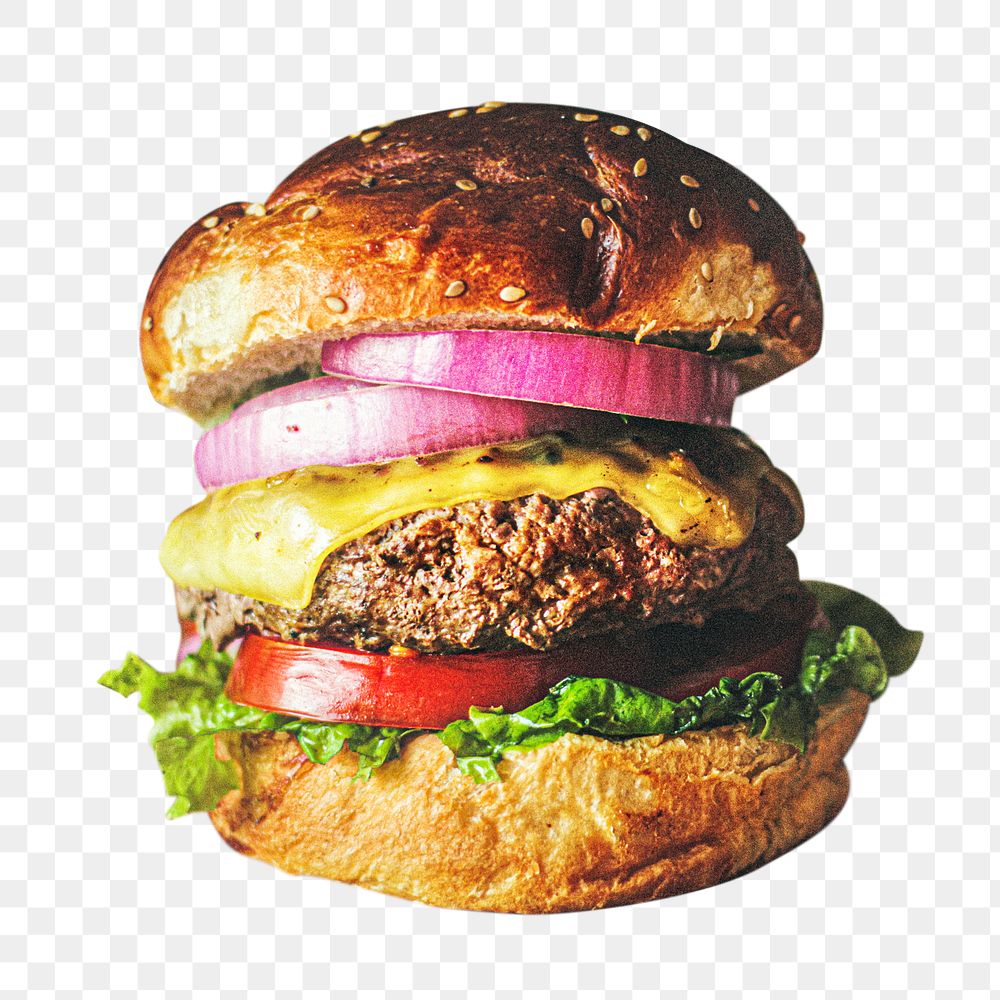 PNG Gourmet burger , collage element, transparent background