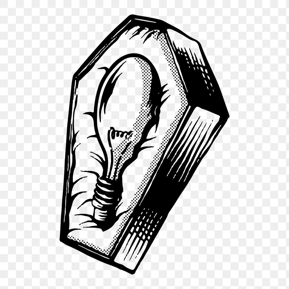 Png Light bulb in the coffin element, transparent background