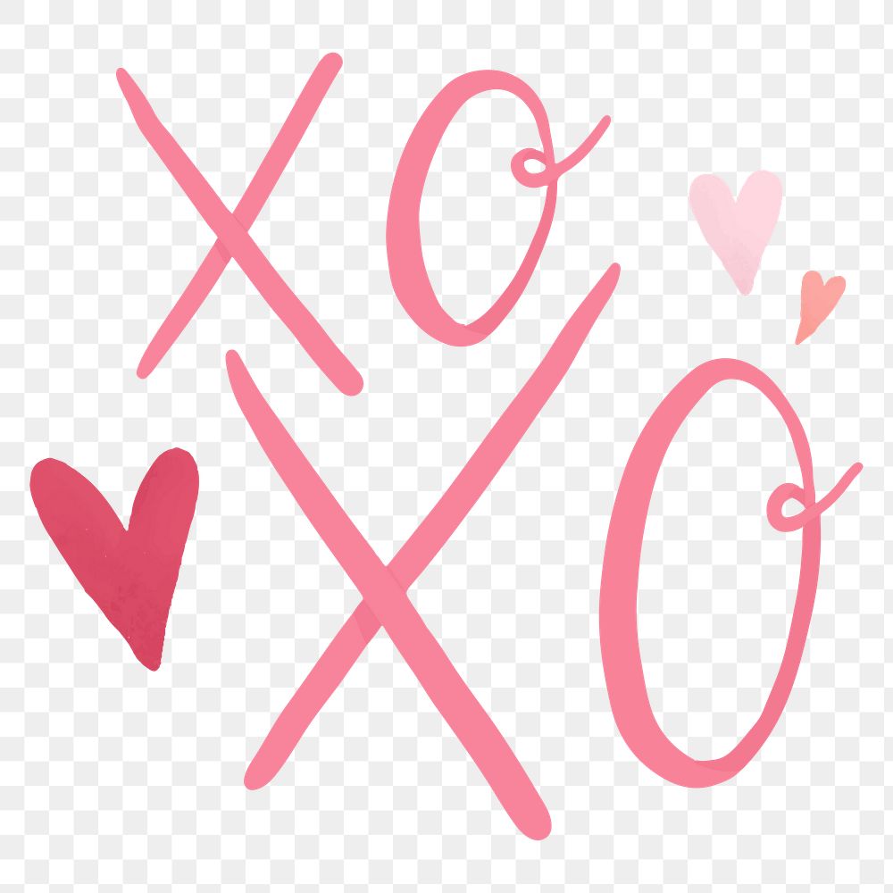 Xoxo png, transparent background